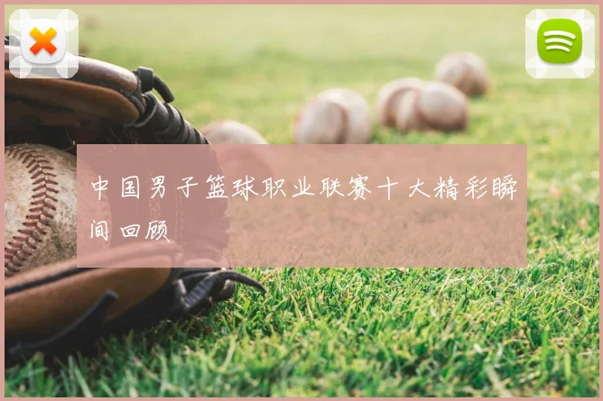 中国男子篮球职业联赛十大精彩瞬间回顾