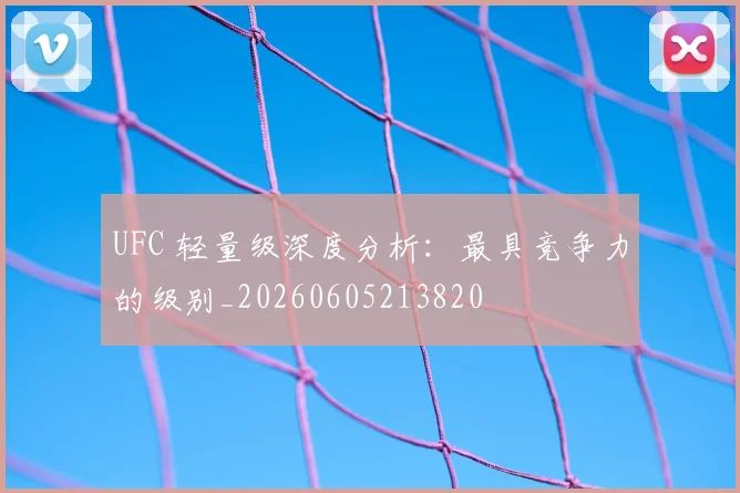 UFC 轻量级深度分析：最具竞争力的级别_20260605213820